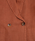 Blazer Mujer 100% Lino italiano Fiore Terracota