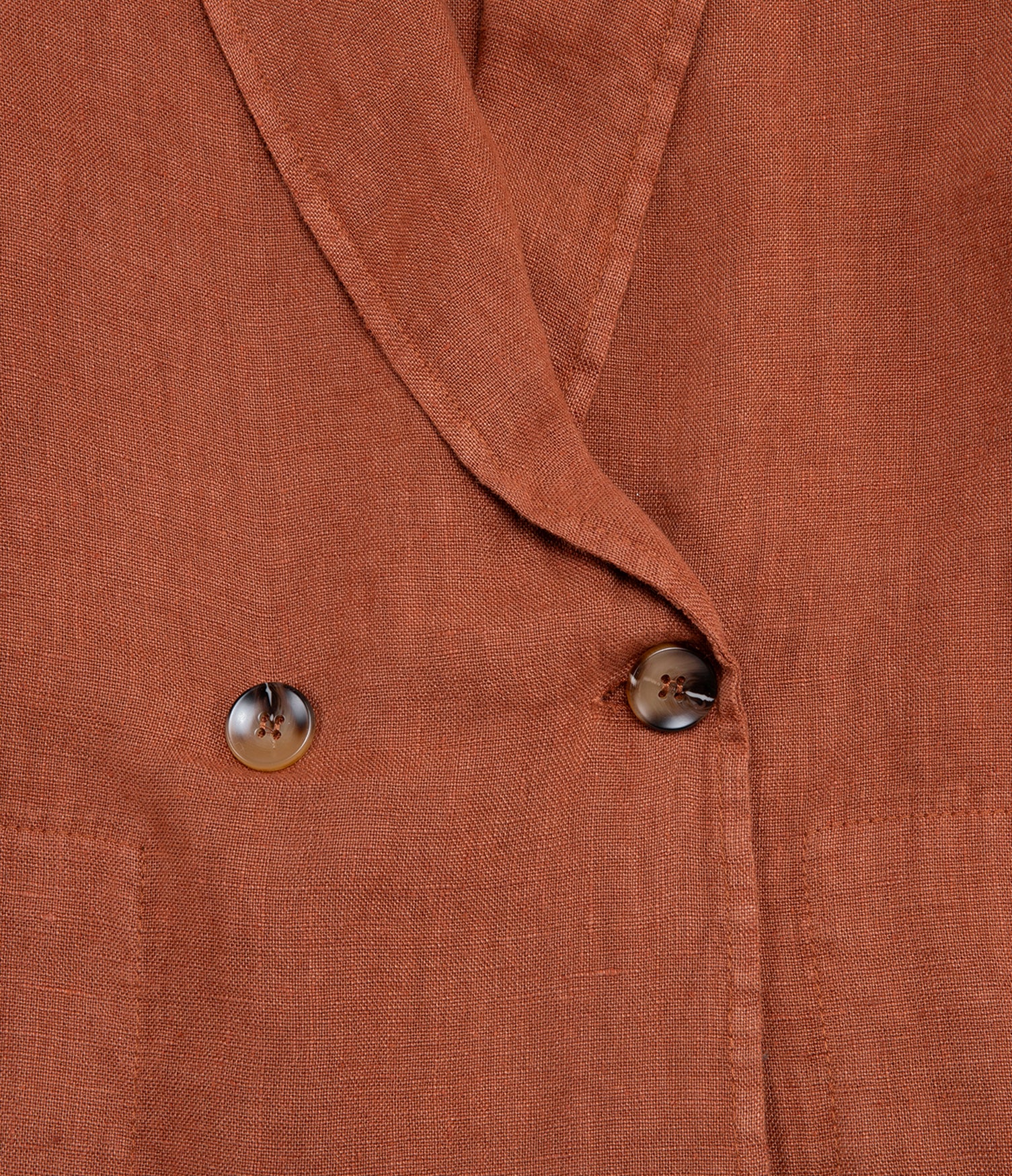 Blazer Mujer 100% Lino italiano Fiore Terracota