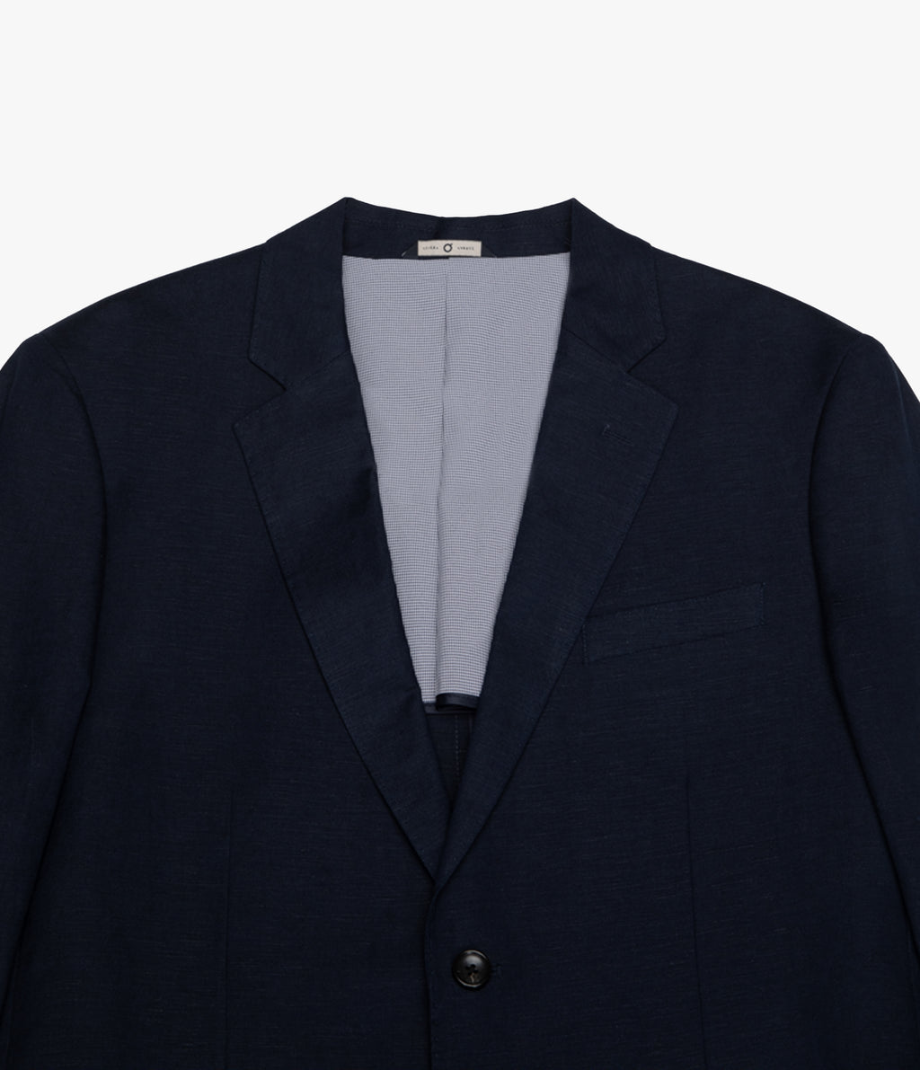 Blazer Hombre Lino Azul Marino