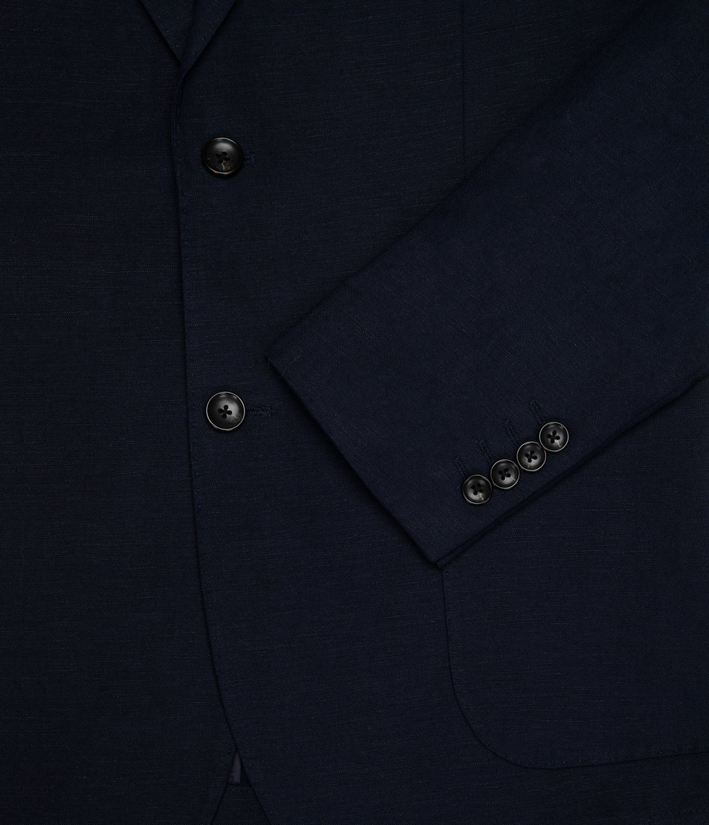 Blazer Hombre Lino Azul Marino