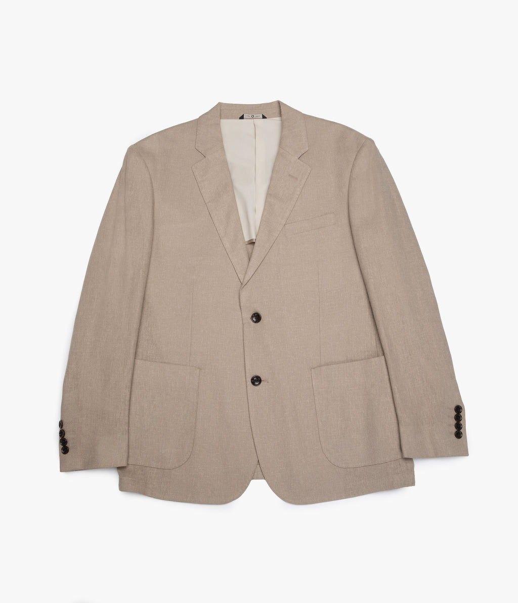 Blazer Hombre Lino Café