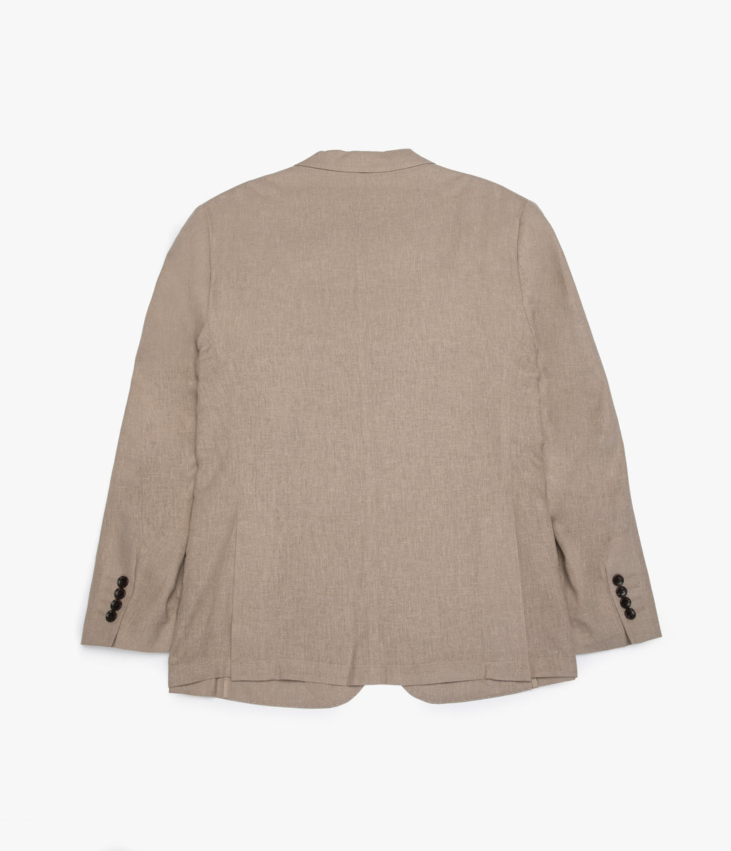 Blazer Hombre Lino Café