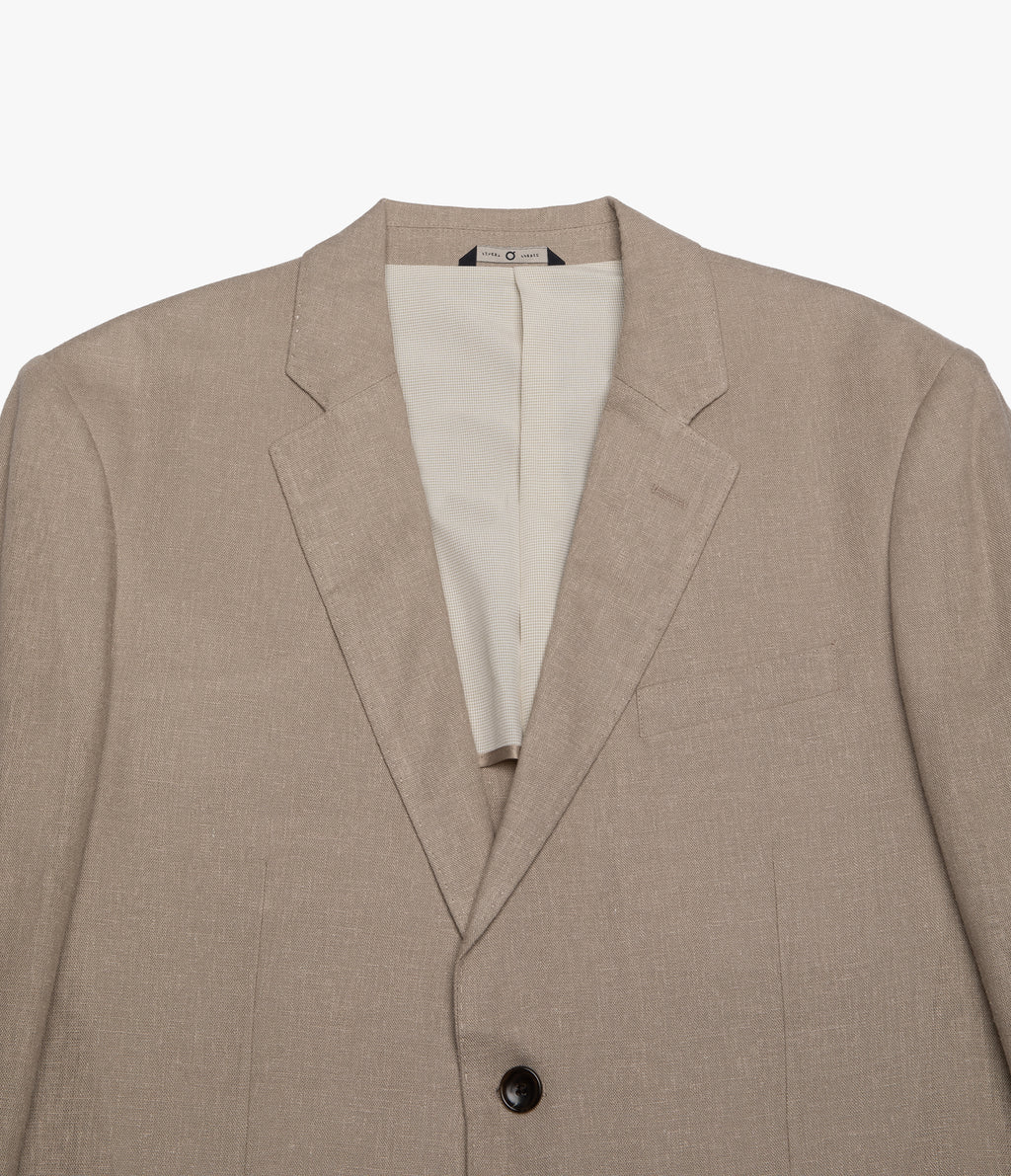Blazer Hombre Lino Café