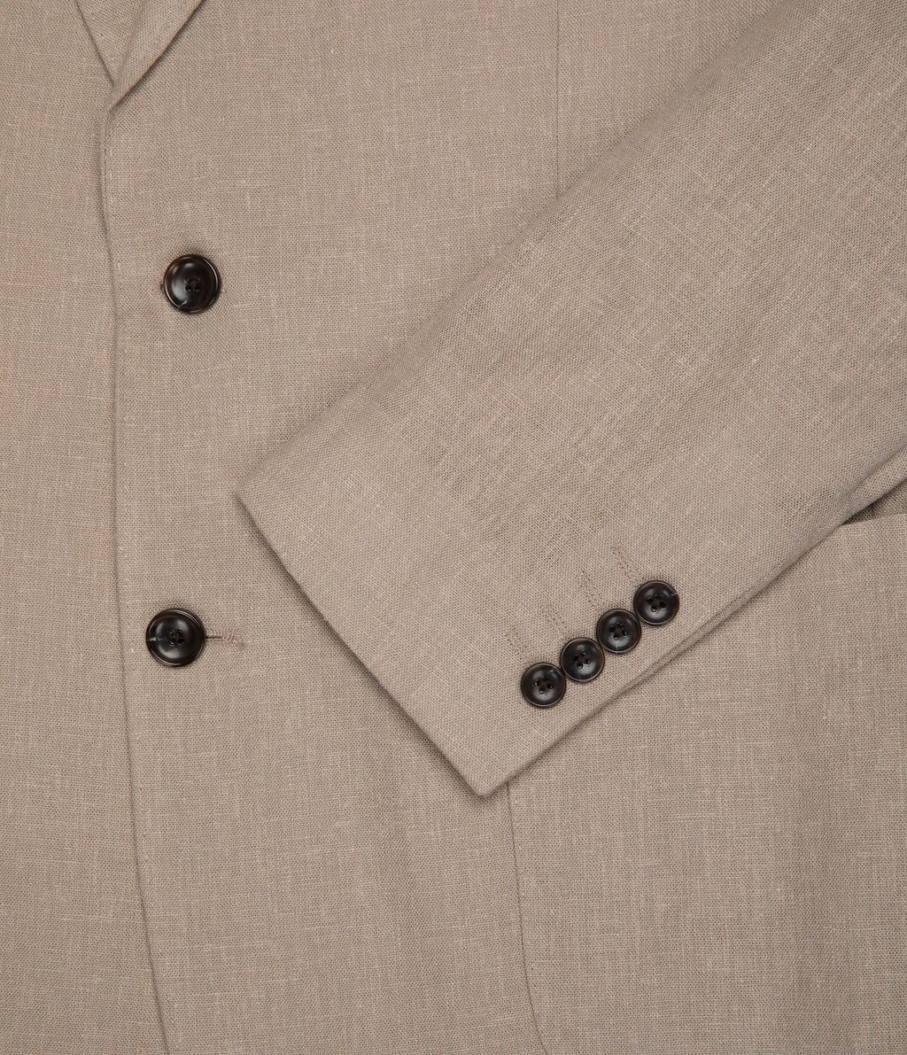 Blazer Hombre Lino Café
