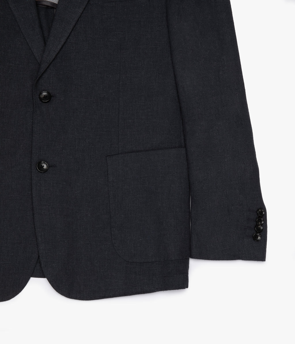 Blazer Hombre Lino Gris Marengo