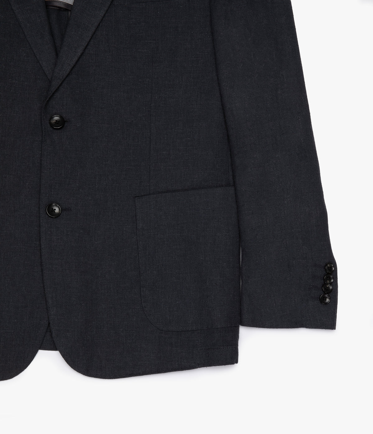 Blazer Hombre Lino Gris Marengo