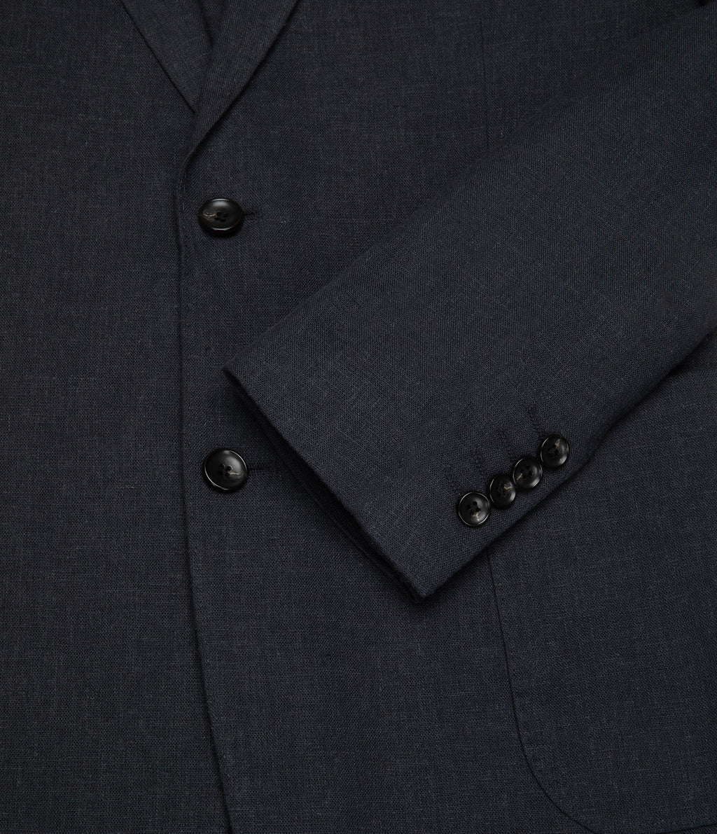 Blazer Hombre Lino Gris Marengo