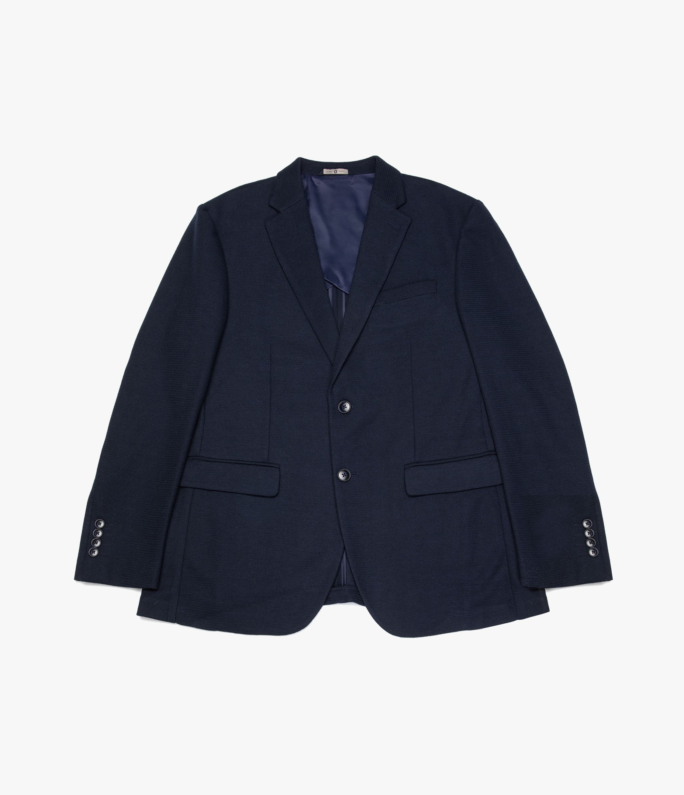 Blazer Hombre Punto Algodón Azul Marino