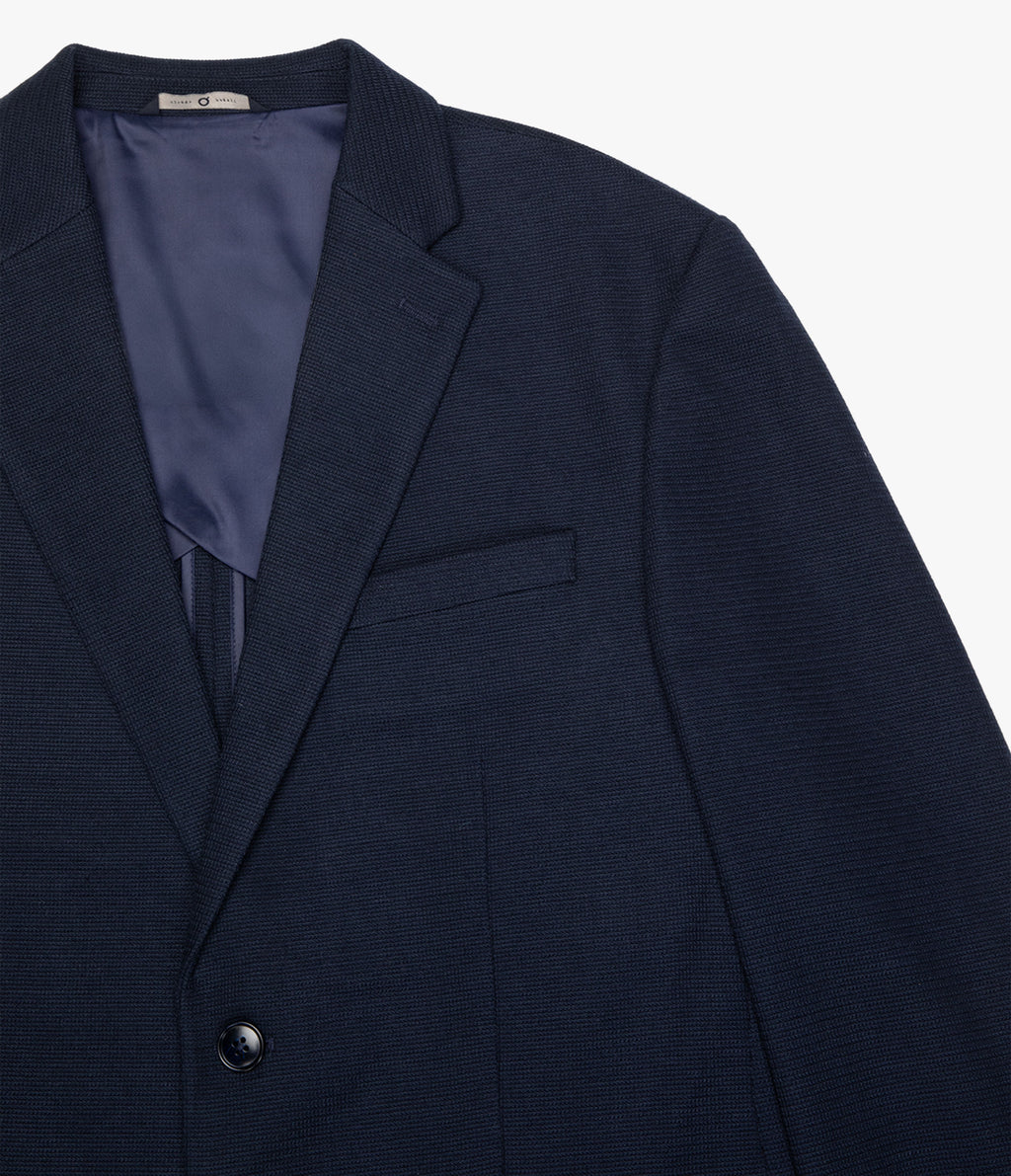 Blazer Hombre Punto Algodón Azul Marino