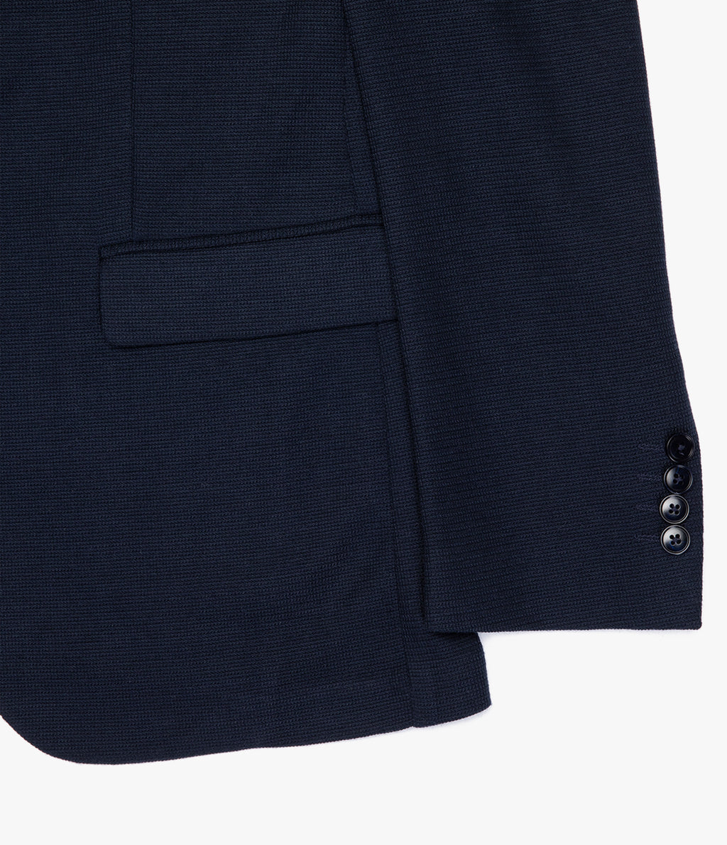 Blazer Hombre Punto Algodón Azul Marino