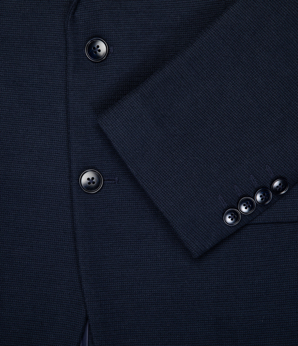 Blazer Hombre Punto Algodón Azul Marino
