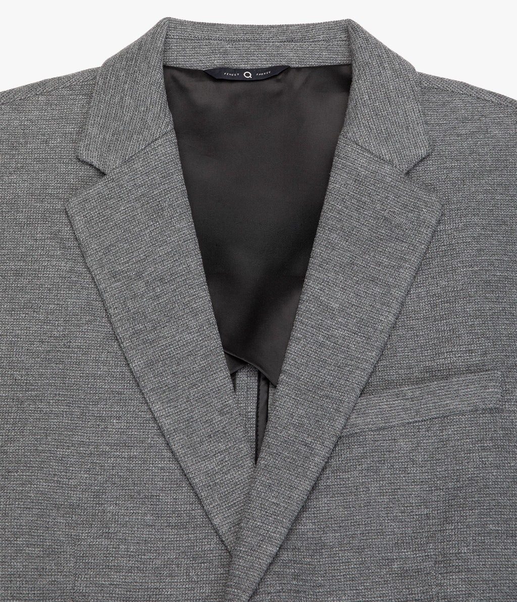 Blazer Hombre Punto Algodón Gris Marengo
