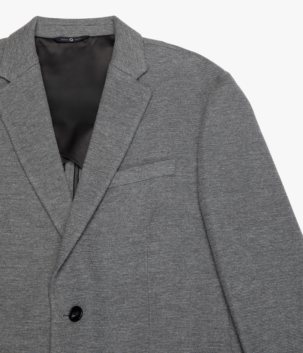 Blazer Hombre Punto Algodón Gris Marengo