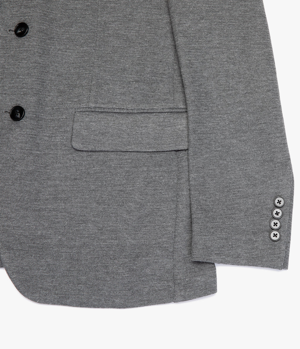 Blazer Hombre Punto Algodón Gris Marengo