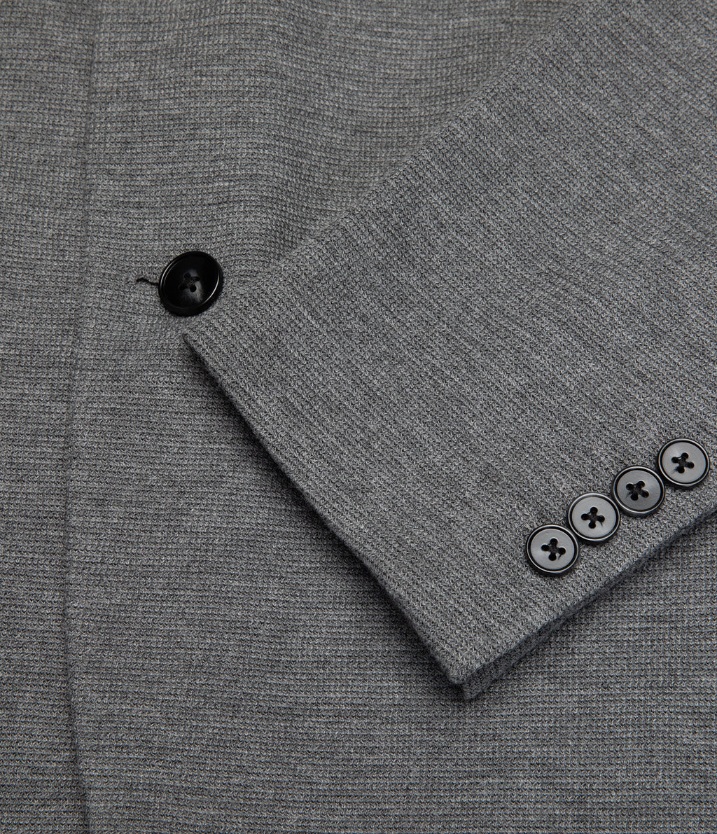 Blazer Hombre Punto Algodón Gris Marengo