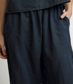Pantalón Mujer Baggy Lino Parma Azul Marino