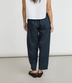 Pantalón Mujer Baggy Lino Parma Azul Marino
