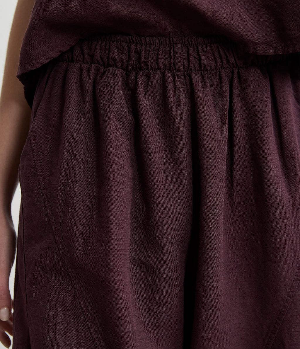 Pantalón Mujer Baggy Lino Parma Morado
