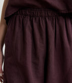 Pantalón Mujer Baggy Lino Parma Morado