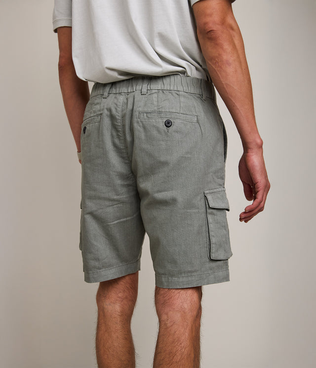 Bermuda Hombre Lino Algodón Gili Verde