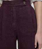 Bermuda Mujer Lino Milan Morado