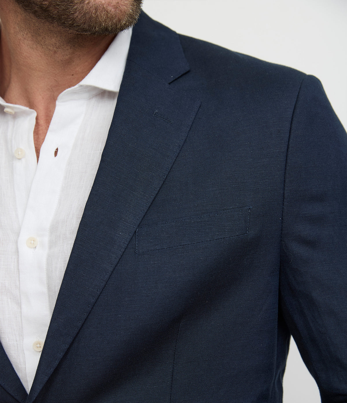 Blazer Hombre Lino Azul Marino