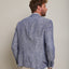 Blazer Hombre 100% Lino Azul Melange