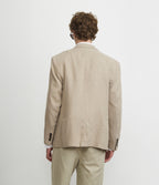 Blazer Hombre Lino Café