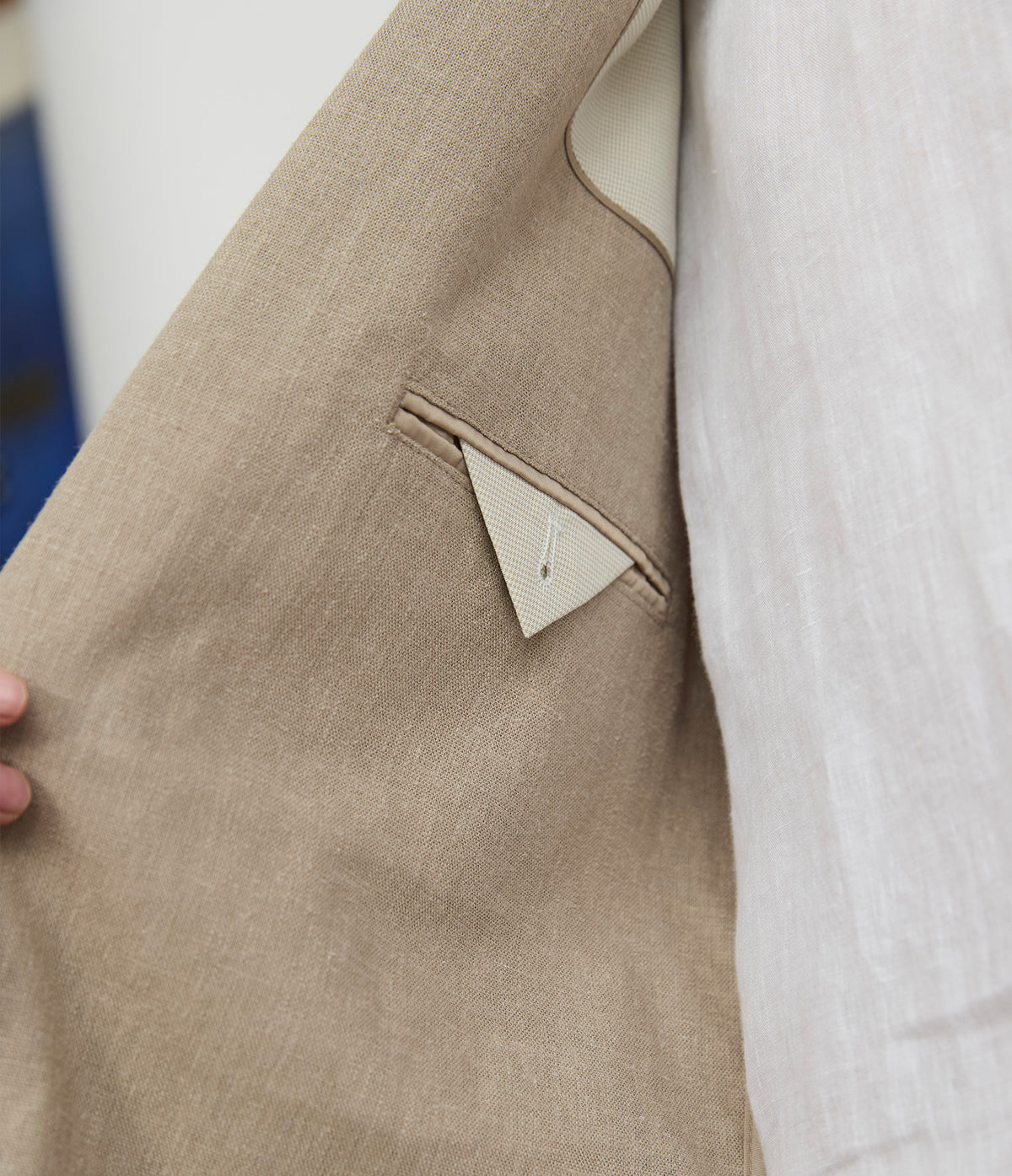 Blazer Hombre Lino Café
