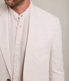 Blazer Hombre 100% Lino Beige