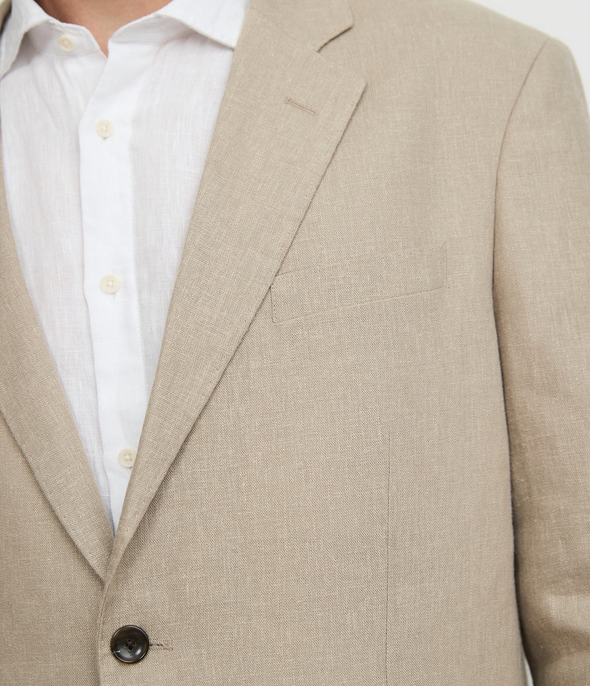 Blazer Hombre Lino Café