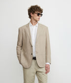 Blazer Hombre Lino Café