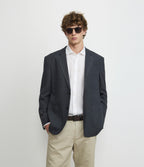 Blazer Hombre Lino Gris Marengo