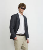 Blazer Hombre Lino Gris Marengo