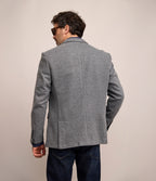 Blazer Hombre Punto Algodón Gris Marengo