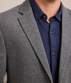 Blazer Hombre Punto Algodón Gris Marengo
