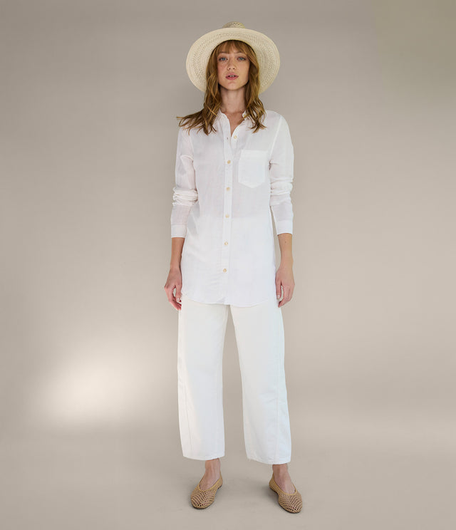 Blusa Mujer Lino Daria Blanco