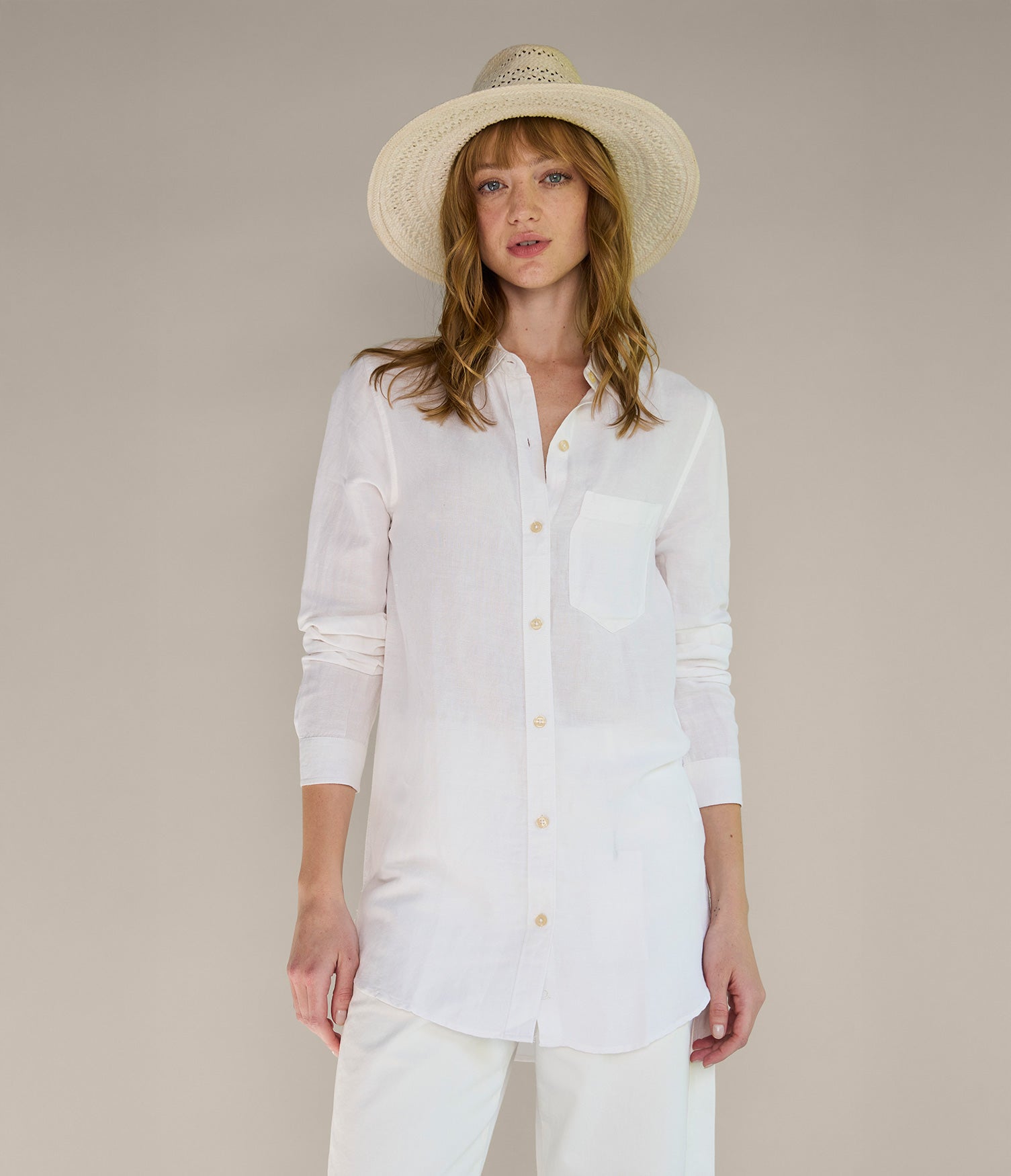 Blusa Mujer Lino Daria Blanco