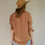 Blusa Mujer Lino Viscosa Ambar Camel