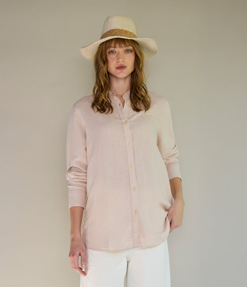 Blusa Mujer Lino Viscosa Ambar Crema