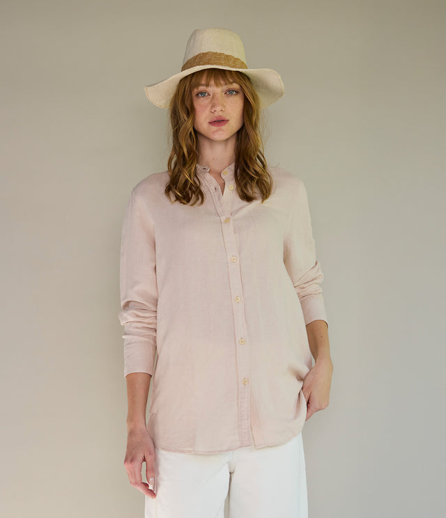 Blusa Mujer Lino Viscosa Ambar Crema