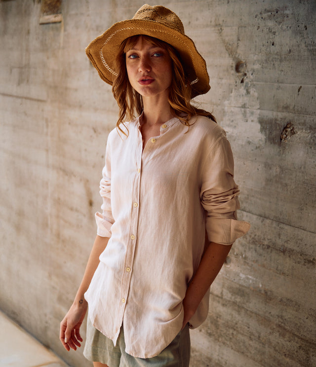 Blusa Mujer Lino Viscosa Ambar Crema