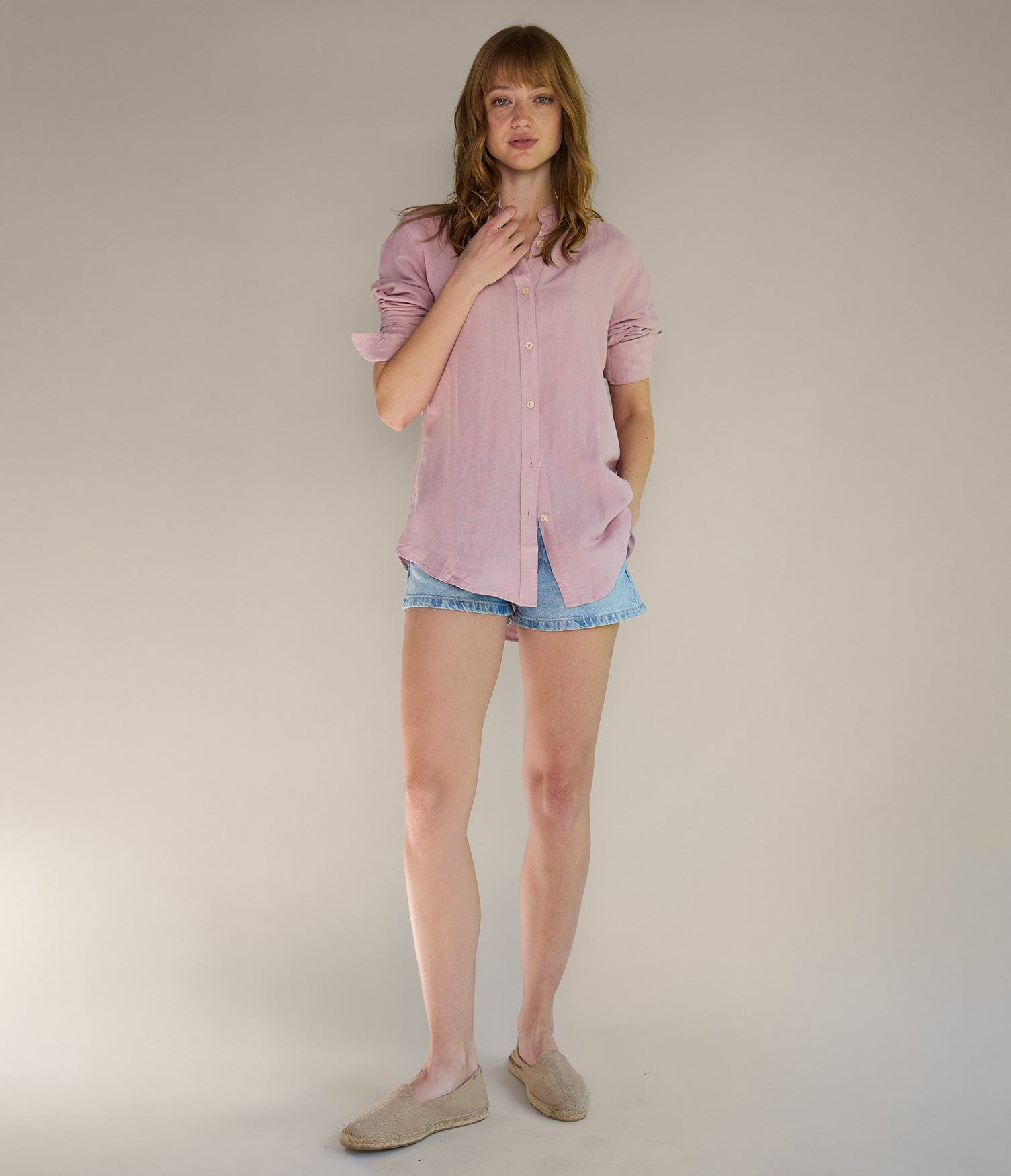 Blusa Mujer Lino Viscosa Ambar Rosado