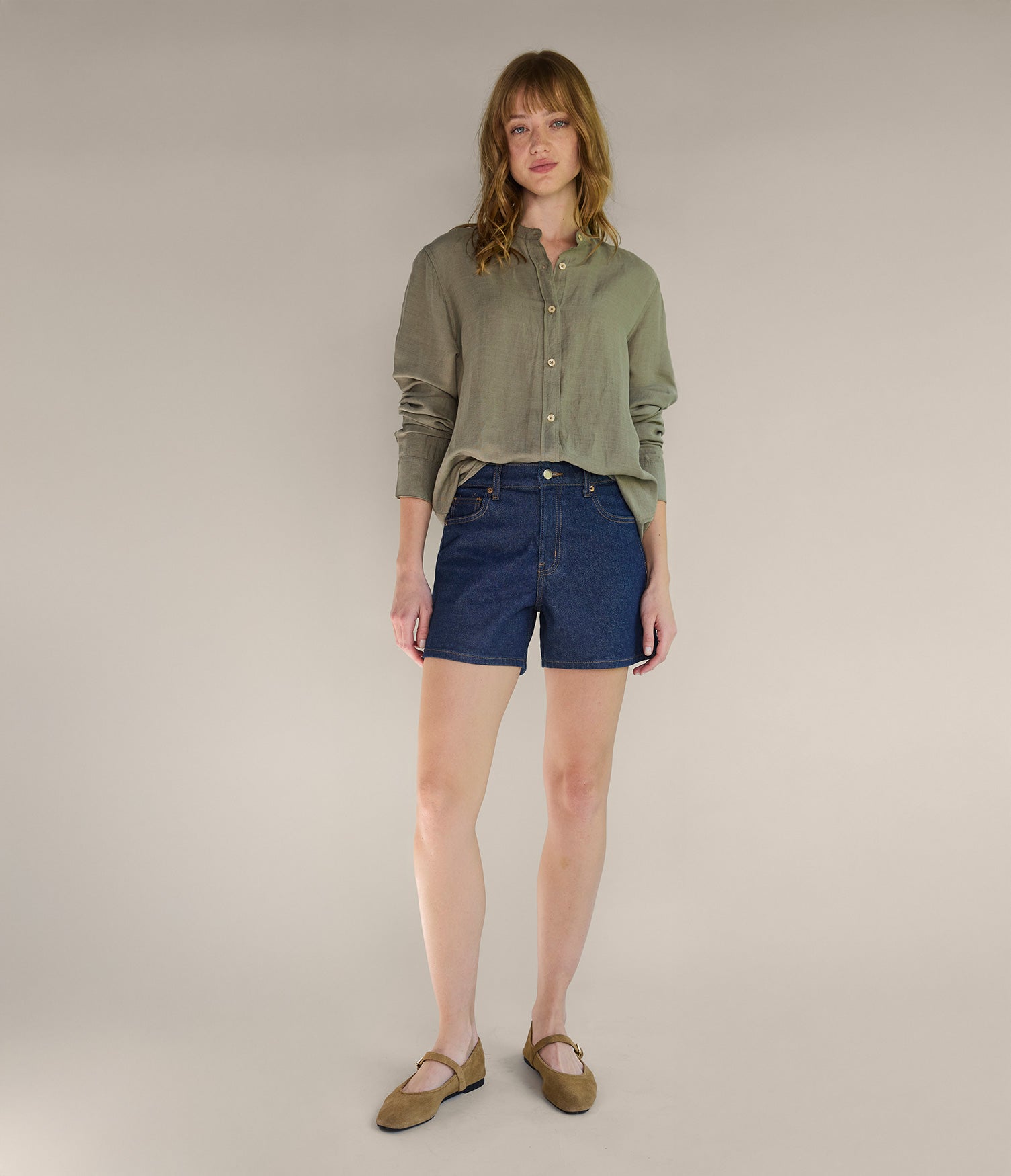 Blusa Mujer Lino Viscosa Ambar Verde