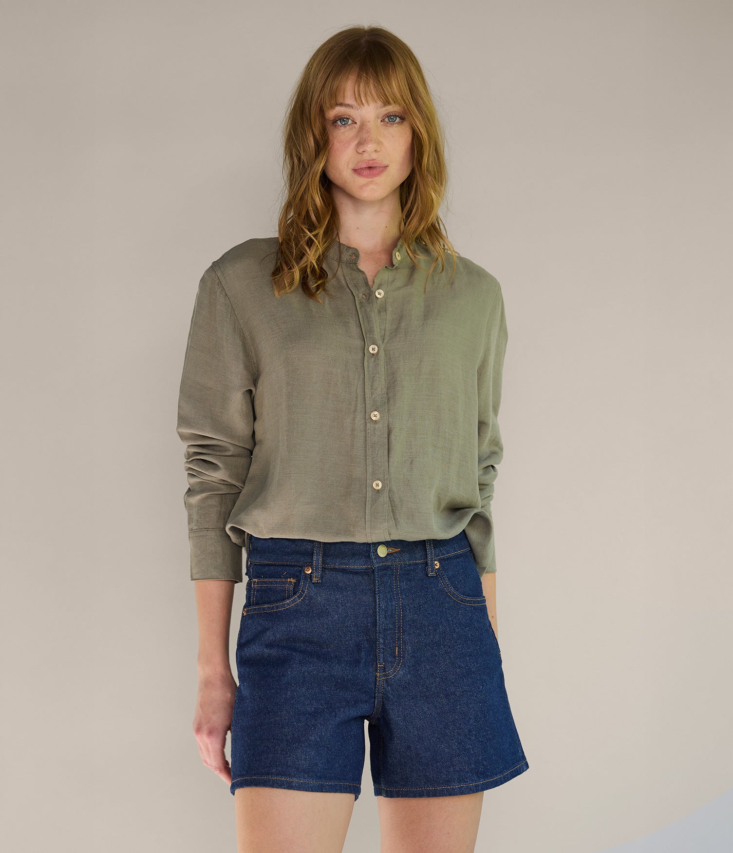 Blusa Mujer Lino Viscosa Ambar Verde