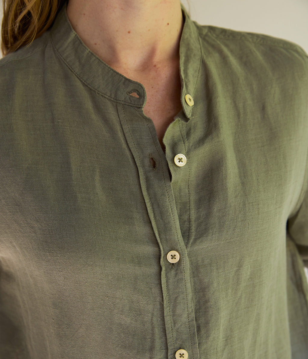 Blusa Mujer Lino Viscosa Ambar Verde