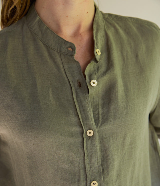 Blusa Mujer Lino Viscosa Ambar Verde