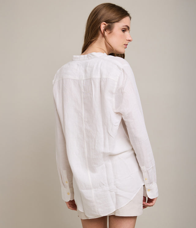 Blusa Mujer Lino Viscosa Ambar Blanco