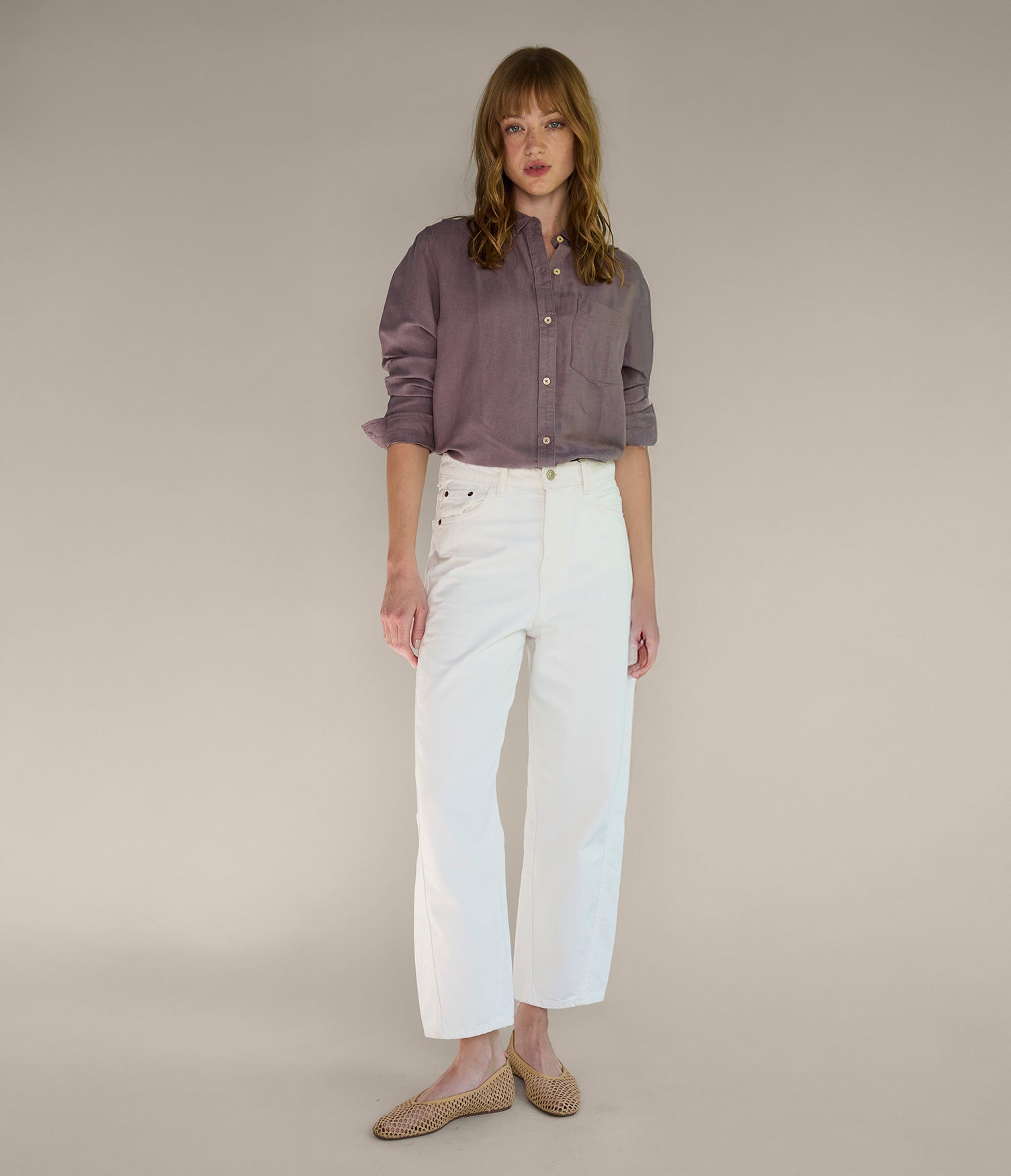 Blusa Mujer Lino Daria Gris