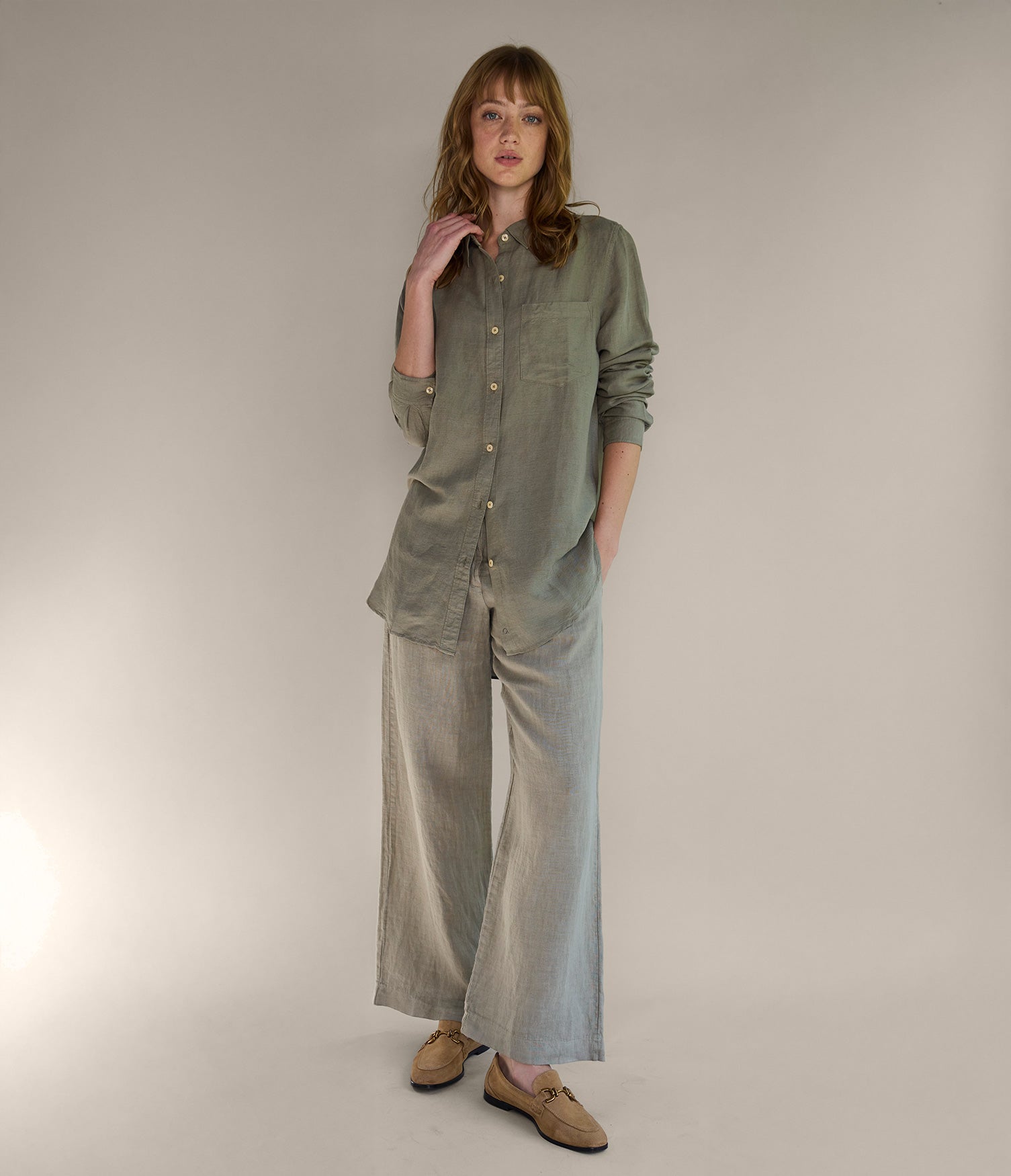 Blusa Mujer Lino Daria verde